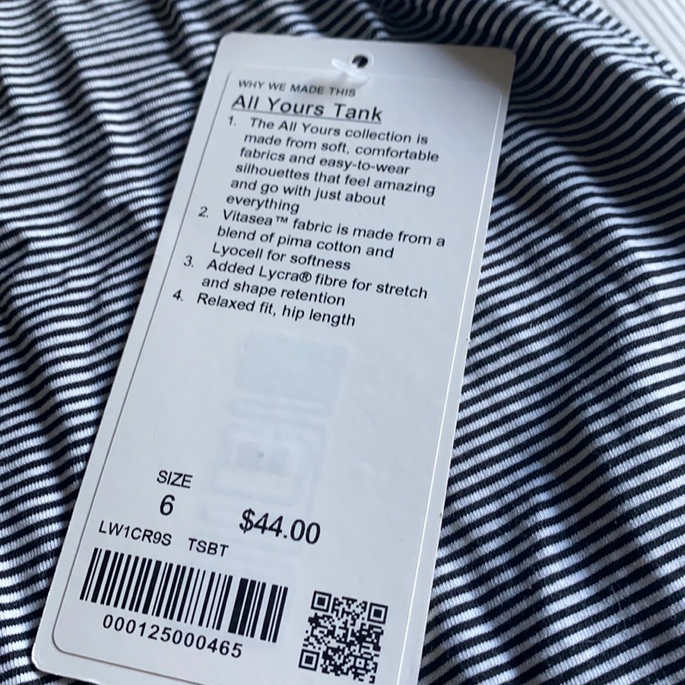 NWT Lululemon All Yours Tank